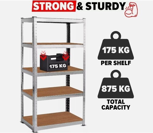 Silver garage shed racking - silver,