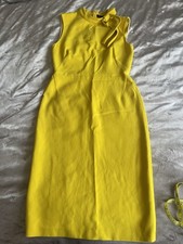 Bright Yellow Fitted Zara Dress Size 8