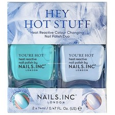 Nails inc Hey Hot Stuff Colour Changing Nail Polish Duo Set (2 x 14ml)(16492)