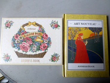 Pr of Mini  Address Books Hardback  -Art Nouveau Design & Marks & Spencer Book