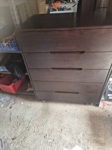 Chest drawers brown wood - of,