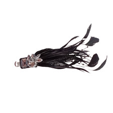 BLACK FEATHER CLIP with
