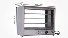 Food Warmer Commercial Display Cabinet Pie Pizza Counter Top Heated Warming