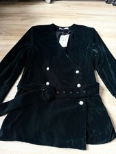 Zara velvet bleted blazer - velvet,