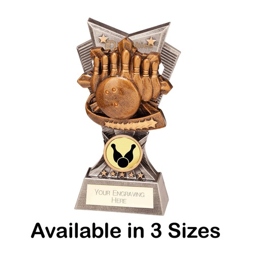 Ten pin bowling trophy 3 - ten,