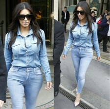 kim kardashian ACTUAL owned Balmain Demin Shirt
