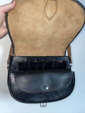 Black Leather Cartridge Bag
