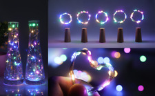 6PCS Copper Bottle String Lights Light 20 LED 2M Fairy Wine Cork Shaped UK