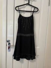 amaranto vintage black beaded cocktail dress