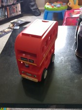 Indigo Jamm Wooden Toy Red London Bernie Bus 2 decks 5 passengers 1 driver