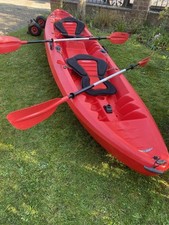 CONWY 2 (+1) Person Kayak Sit on Top Two Family Tandem Red Double Fishing Rigid