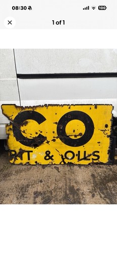 Enamel sign - enamel,
