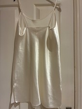 Vintage ST MICHAEL CREAM Full SLIP/NEGLIGEE/nightie/ lingerie Silky SATIN 14