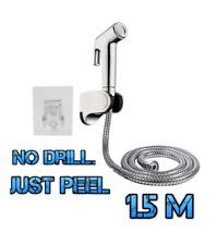 MUSLIM SHATAFF CHROME BIDET HOSE DOUCHE HAND SHOWER  BRASS KIT NEW