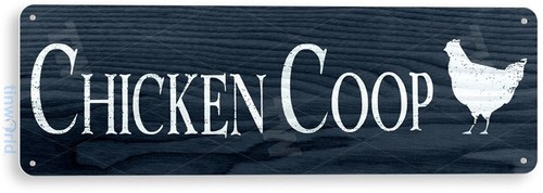 Tin sign chicken - tin,