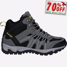 Hi-Tec Jaguar Mens WATERPROOF Outdoor Walking Trail Hiking Boots Grey