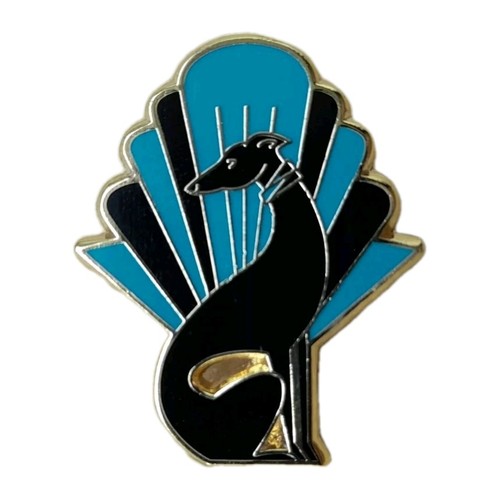Greyhound metal enamel pin - metal,