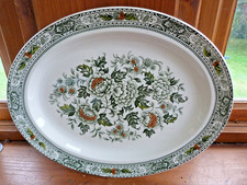 Large Green Serving Platter Ridgway Staffordshire Ironstone "Canterbury" 