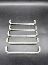 Set Of 5 Vintage Aluminium Cupboard Drawer Handles Pull Bar Triangular 17.5cm