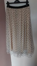 Next Ecru Spot Mesh Tulle Midi