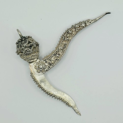 Vintage silver filigree dagger - vintage,