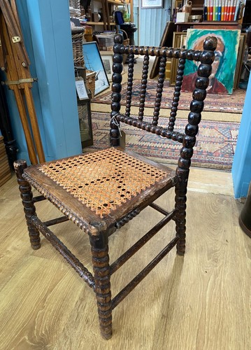 Antique child bobbin chair - antique,