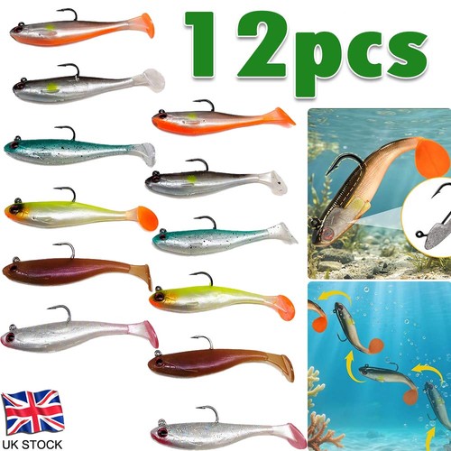 12pcs soft fishing lures - fishing,