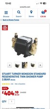 STUART TURNER MONSOON STANDARD REGENERATIVE TWIN SHOWER PUMP 2.0BAR