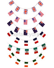 HUGE COUNTRY FLAG BUNTING ALL WEATHER PVC PARTY DECORATION NATIONAL FLAGS BANNER