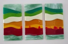  Fused Glass, three panels