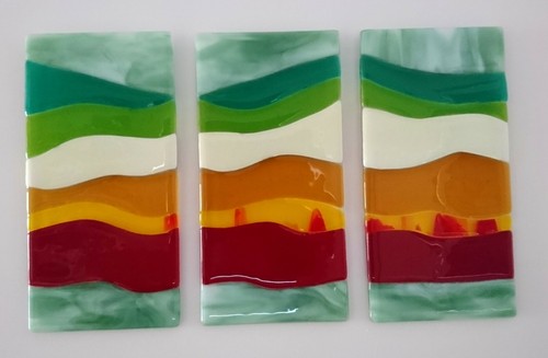 Fused glass three - fused, glass,