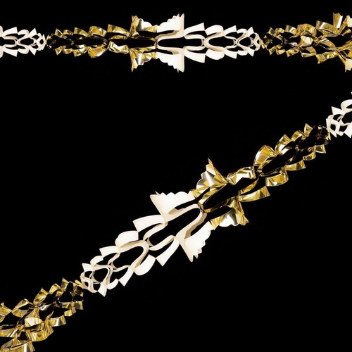 Foil christmas garland ceiling - christmas,