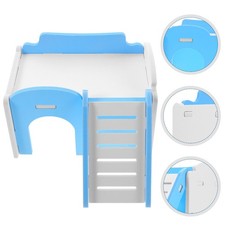  Small Animal House Bed Wooden Hamster Stair Hideout Playground Hut