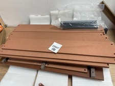 Outsunny Raised Garden Bed with Trellis and Drainage Hole, Planter Box Brown