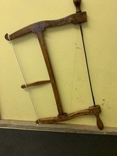 Antique Oak Frame Saw 16 Inch
