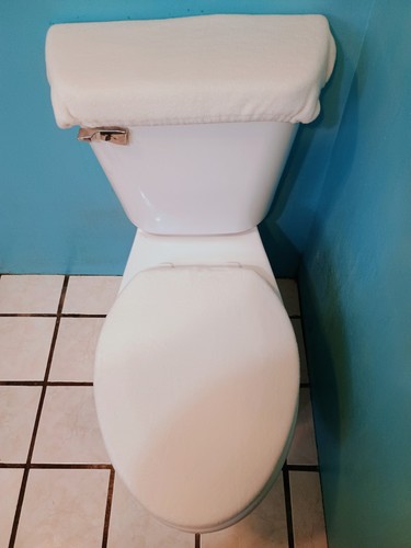 Ivory fleece toilet seat - ivory,