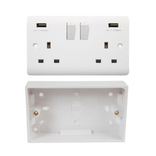 Double 2 Gang 13A Switched