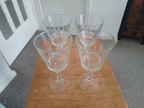 Cut glass wine glasses - 4,