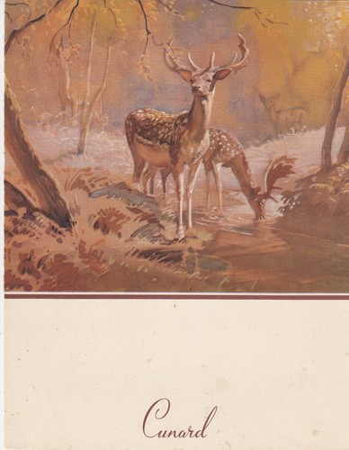 Cunard line luncheon menu - cunard,