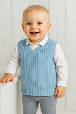 Knitting Pattern Baby Toddler Boys Girl Fishermans Rib Slipover Tanktop Vest 0-6