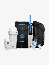 2025 Shrey Storm Junior Cricket Set Bat, Pads, Gloves, Abdo & Duffle - Free P&P