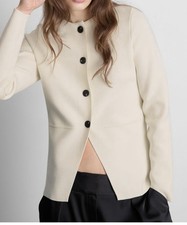 Sculpted Crew Neck Cardigan