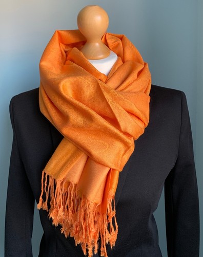 Bright orange scarf - orange,