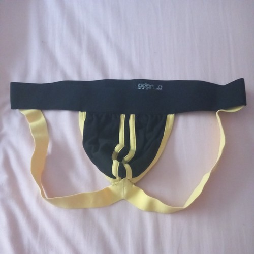 Black yellow cotton jock - &,