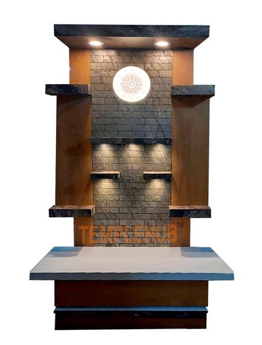 Wooden temple with led lights - wooden,