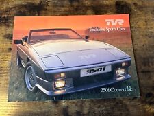 TVR RANGE BROCHURE FOLD OUT UK MARKET 350i 390 WEDGE