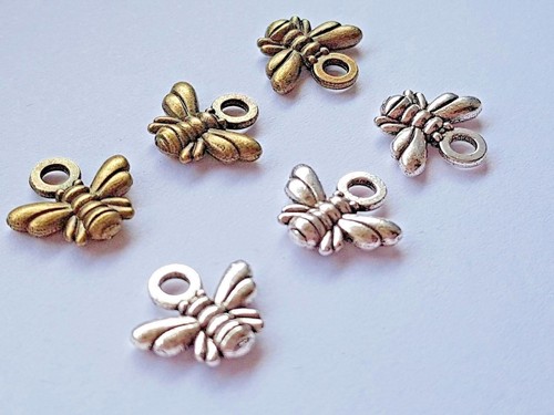 Bee charm pendant antique - bee,