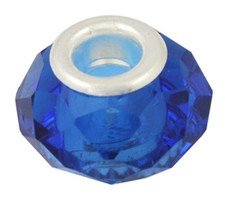 5 x GLASS LARGE HOLE BEADS