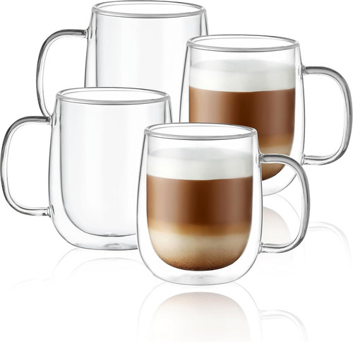 Glass coffee mugs 12oz - glass,