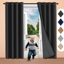 KIDS Blackout Curtains Thermal Ready Made Eyelet Ring Energy Saving W Tie Backs